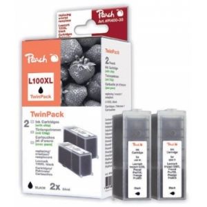 Peach  Doppelpack 2 Tintenpatronen schwarz kompatibel zu Lexmark Intuition S 505 7640148551007
