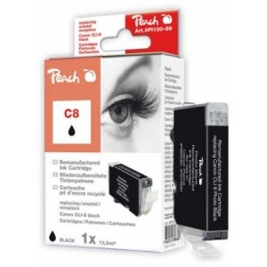 Peach  Tintenpatrone foto schwarz kompatibel zu Canon Pixma IP 5200 7640124896825