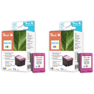 Peach  Doppelpack Druckköpfe color kompatibel zu HP Envy 4502 e-All-in-One 7640162273114