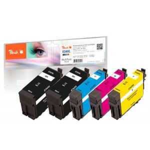 Peach  Spar Pack Plus Tintenpatronen XL kompatibel zu Epson WorkForce Pro WF-3725 DWF 7640173439097