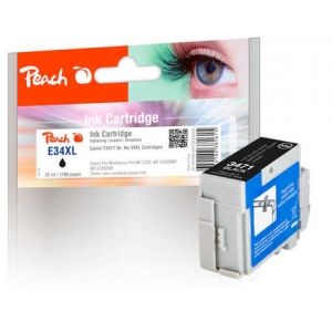 Peach  Tintenpatrone XL schwarz kompatibel zu Epson WorkForce Pro WF-3725 DWF 7640182381615