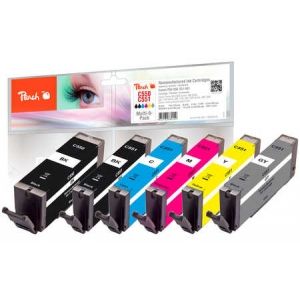Peach  Spar Pack mit grau Tintenpatronen, kompatibel zu Canon Pixma MG 6350 7640182384449