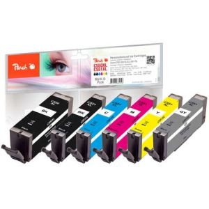 Peach  Spar Pack mit grau Tintenpatronen XL-Ergiebigkeit, kompatibel zu Canon Pixma IP 7200 Series 7640182384456