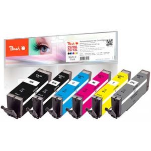 Peach  Spar Pack mit grau Tintenpatronen XL-Ergiebigkeit, kompatibel zu Canon Pixma TS 8053 7640182384470