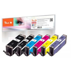 Peach  Spar Pack mit foto blau Tintenpatronen XXL-Ergiebigkeit, kompatibel zu Canon Pixma TS 8240 7640182386504