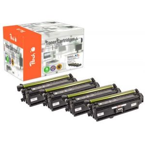 Peach  Spar Pack Tonermodule kompatibel zu HP Color LaserJet Enterprise M 553 dn 7640173437536