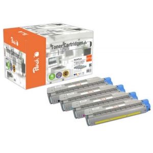 Peach  Spar Pack Tonermodule kompatibel zu OKI C 712 DN 7640182380618