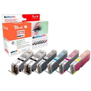 Peach  Spar Pack Plus Tintenpatronen XL kompatibel zu Canon Pixma TS 6020 white 7640169585753