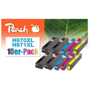 Peach  10er-Pack Tintenpatronen kompatibel zu HP OfficeJet Pro X 451 dn 7640169589744