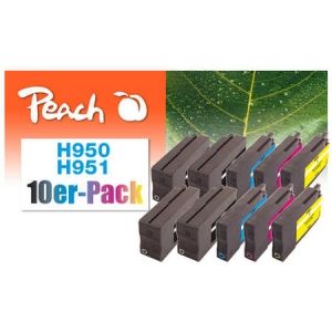 Peach  10er-Pack Tintenpatronen kompatibel zu HP OfficeJet Pro 8600 Premium e-All-in-One 7640173432371