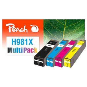 Peach  Spar Pack Tintenpatronen kompatibel zu HP PageWide Managed Color Flow MFP E 58650 dn 7640173432746