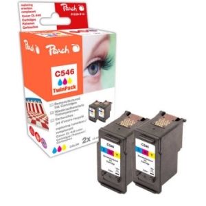 Peach  Doppelpack Druckköpfe color kompatibel zu Canon Pixma TS 3451 7640173432029