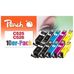 Peach  10er-Pack Tintenpatronen, kompatibel zu Canon Pixma MG 5140 7640182386948